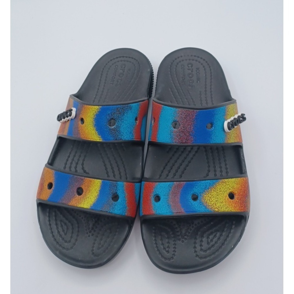 Crocs Iconic Classic Sandals Women's Size 6 Men's 4‎ Spray Dye Slide